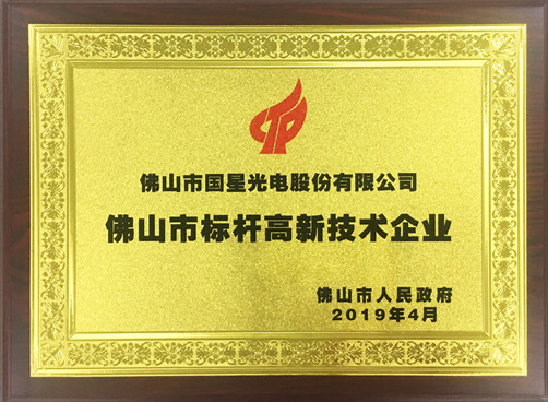 南宫NG娱乐光电荣获“佛山市标杆高新手艺企业”称呼